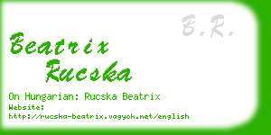 beatrix rucska business card